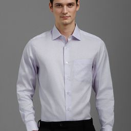 Louis Philippe Men Classic FitSpread Collar Floral Printed Cotton Formal Shirt-image-73