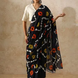 Moara Abstract Pure Cotton Fusion Saree-picture-14
