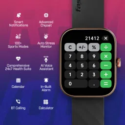 Fastrack Revoltt FS2 1.91 Super HD Display(320x385) with Functional Crown & BT Calling Smartwatch image 5