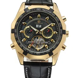 FORSINING Men Round Dial & Leather Straps Analogue Watch FSG340M3T5-picture-18