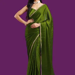LOROFY Embellished Beads & Stones Saree-picture-28