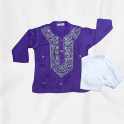 Tura Turi Boys Purple Kurta Sets-43
