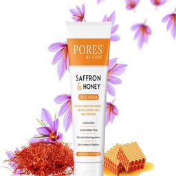 PORES Be Pure Set Of 2 Saffron & Honey Face Scrub With Milk Proteins-100g Each-2