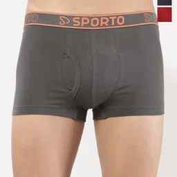 Sporto by Macho Men Pack Of 3 Short Trunks Sprto_M1022-CH(1)-N(1)-R(1)-S-picture-11