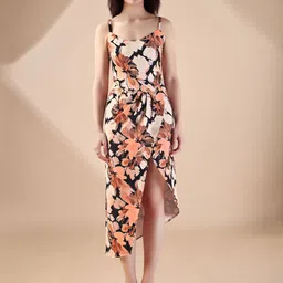PURVAJA Women Floral Printed Midi Dress-picture-9
