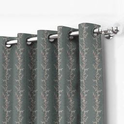 Myntra Elegant Homes Green Set of 2 Floral Room Darkening Long Door Curtain-picture-1