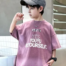 INCLUD Boys Typography Printed Round Neck Drop-Shoulder Sleeves Oversized Fit T-shirt-image-77