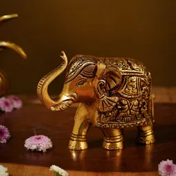 JAYPORE Gold-Toned Elephant Idol Showpiece-image-53