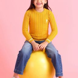 U.S. Polo Assn. Kids Girls Cable Knit Pullover-image-35