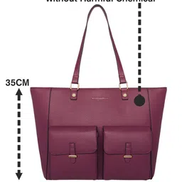 Accessorize Synthetic Leather Textured Structured Dana Tote Bag image 5