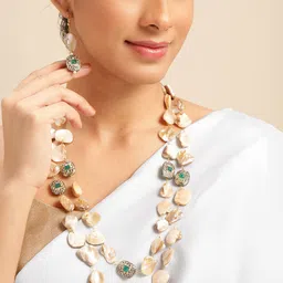 Anouk Gold-Plated Pearl Layered Jewellery Set-46