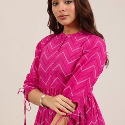 Libas Mandarin Collar Printed Tunic-image-84
