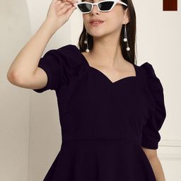 Tromko Women Solid Puff Sleeve Top-image-41