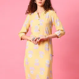 V-Mart Floral Printed Mandarin Collar Straight Kurta-image-69