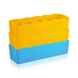 Aura Yellow & Blue 3 Pieces 5 Grid Desk Organisers-picture-48