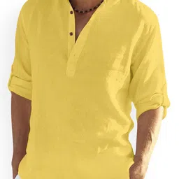 EdinWolf Men Solid Daily Cotton Straight Kurta-picture-30
