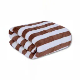 Fezora Brown 1 Striped Cotton 500 GSM Bath Towel-22