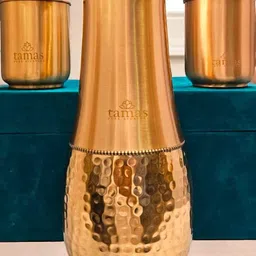 TAMAS PURE AYURVEDA Copper 3 Pc Water Jar & Glass Gift-image-23