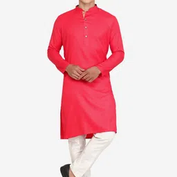 THE KURTA COMPANY Men Thread Work Kurta-picture-11