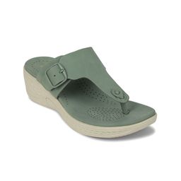 Liberty Women Open Toe Wedge Sandals with Laser Cuts-16