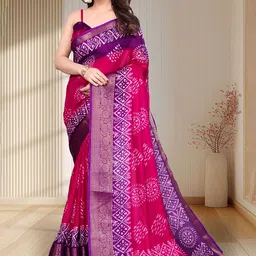 MAGNEITTA Batik Printed Zari Saree-38
