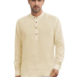 BHUVIKOO Men Beige Kurtas-image-115