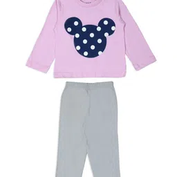 White Snow Girls Printed Night suit-image-62