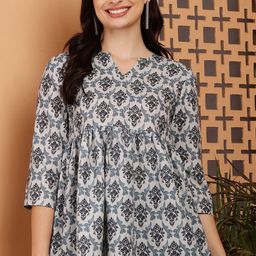 RIG-TIE Floral Print Roll-Up Sleeves Crepe Empire Top-image-39