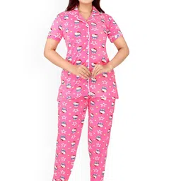 WOOL 4U Women Printed Night suit-image-93