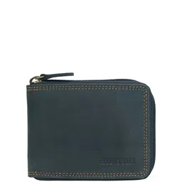 HIROSHI Men Leather Zip Around Wallet-30