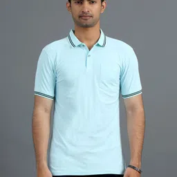 ECOLINE Clothing Men Antimicrobial Solid Polo Collar T-shirt-image-84