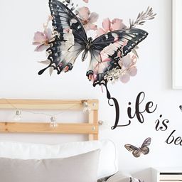 Jaamso Royals Black & Pink Self AdhesiveWaterproof Wall Sticker-image-39