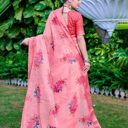 Sidhidata Floral Block Print Saree image 5