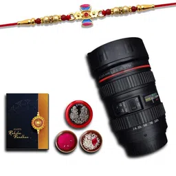 DeoDap Roli Chawal Coin Mug & Greeting Card Rakhi Gift Set-image-72