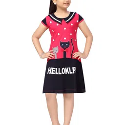 Sangria Girls Polka Dot Printed Midi Dress-image-28