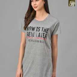 Christy World Women Typography 2 Printed Extended Sleeves Applique T-shirt-image-61
