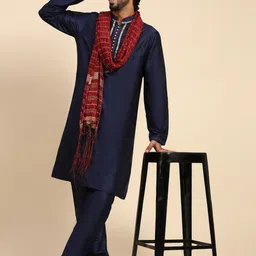 Moda Rapido Men Ethnic Motifs Embroidered Regular Thread Work Kurta with Pyjamas & With Dupatta image 2