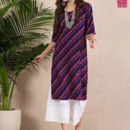 Anouk Rustic Women Ethnic Motifs Printed Crepe Kurta-image-83