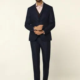 Blackberrys Textured Slim Fit 3 Piece Formal Suits-picture-16