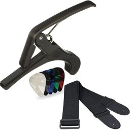 Guitar Strap with Quick Change Metal Capo Guitar Belt for Acoustic Guitar Clutch Guitar Capo-image-56