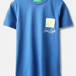 United Colors of Benetton Regular Fit Round Neck Embroidered & Typography T-Shirt-image-72