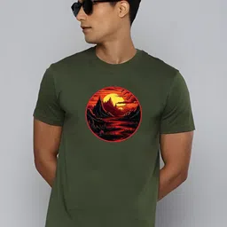KaamBhari Graphic Printed Round Neck Regular Fit Cotton T-shirt-picture-47