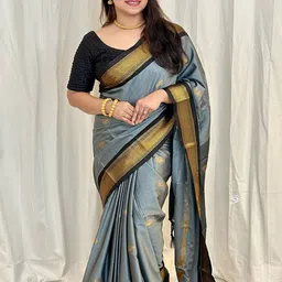 all about you Ethnic Motifs Zari Pure Silk Kanjeevaram Saree-picture-34