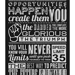 Inephos White & Black Quotes Printed Wall Poster-56
