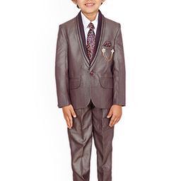 BAESD Boys Mandarin Collar Single-Breasted Blazer and Trousers-image-31