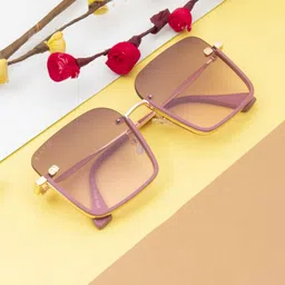 Ted Smith Unisex Square Sunglasses with UV Protected Lens MYKIE_C5-49