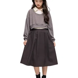 StyleCast x Revolte Girls Round Neck Long Sleeves Top With Skirt-image-31