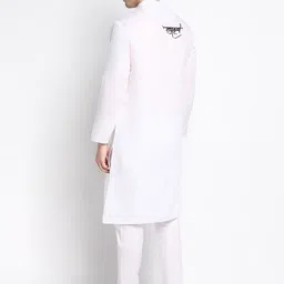 PulseIQ Men Ethnic Motifs Printed Regular Kurta with Pyjamas image 3