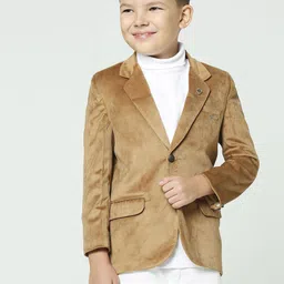 YK Boys Velvet Single Breasted Blazer-16
