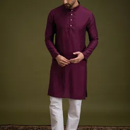 Anouk Men Geometric Embroidered Thread Work Kurta-12